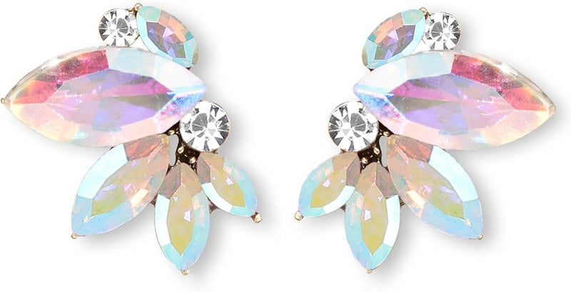 Spiritlele Sparkly Rhinestone Drop Earring Dainty Faux Crystal Earring Studs for Women Wedding Prom Party - Image 1